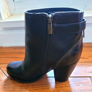 Vince Camuto leather booties in dark brown